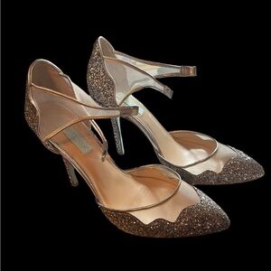Blue by BETSEY JOHNSON SB-Stela Champagne Glitter Illusion sz10